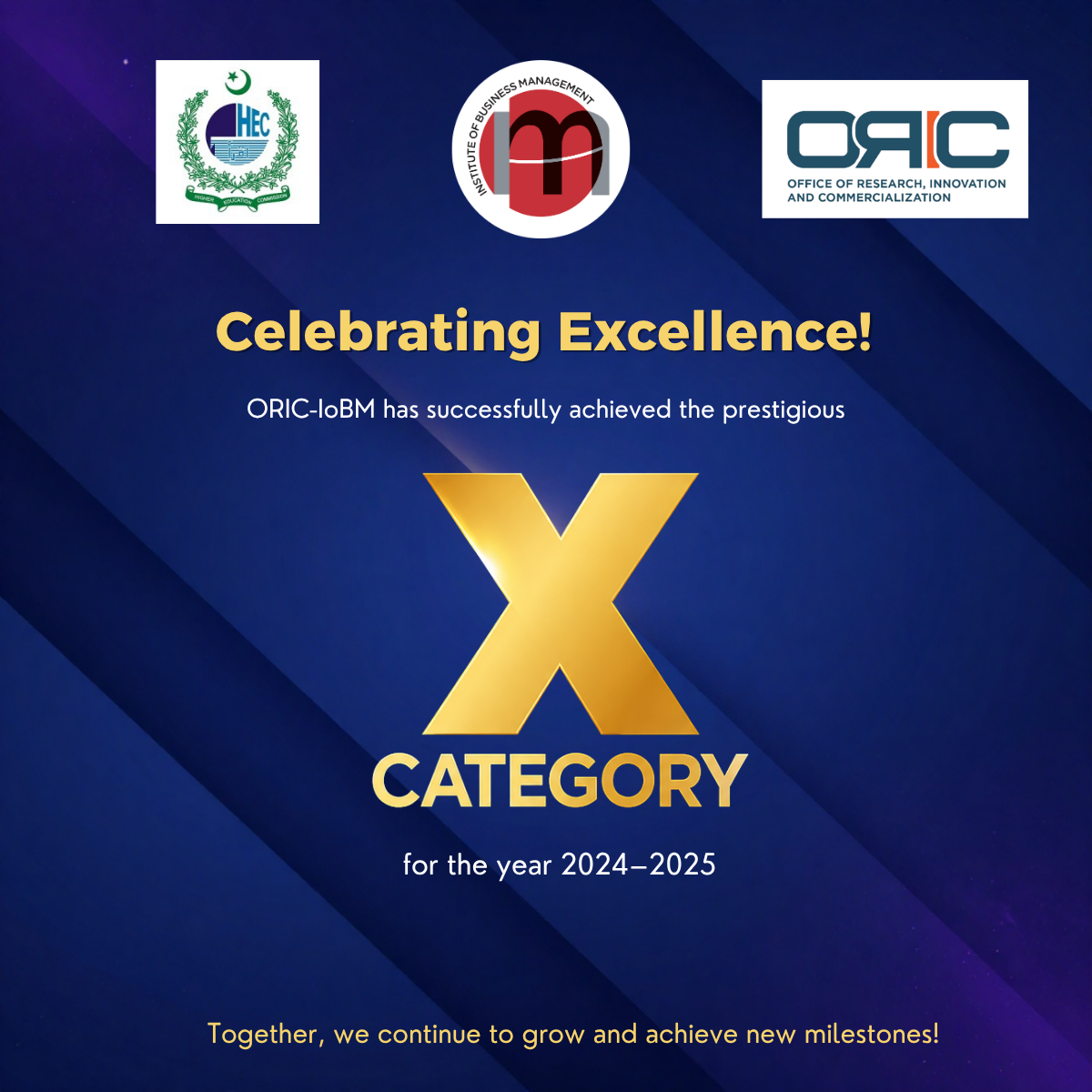 ORIC-IoBM Achieves X Category for 2024–2025