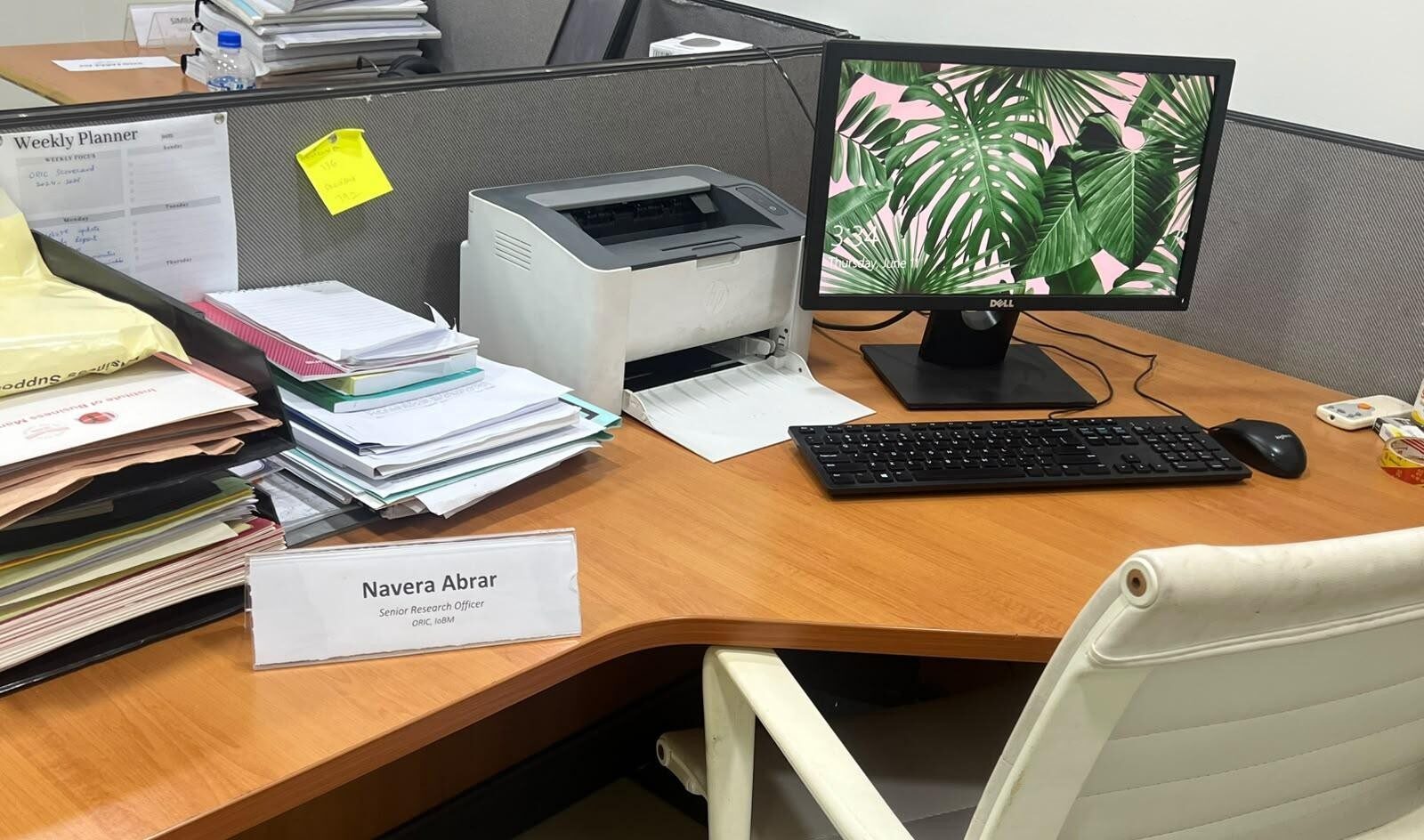 Workspace of Research Officer , ORIC-IoBM